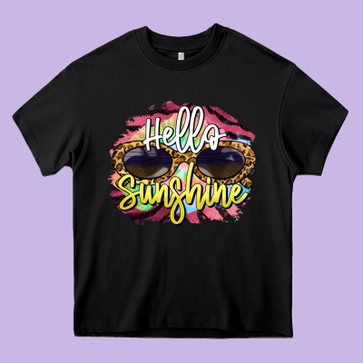 Hello Sunshine Heavy Core Tee Designed By Barkaloodesign