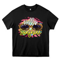 Black hello sunshine Heavy Core Tee - BarkalooDesign