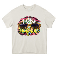 Cream hello sunshine Heavy Core Tee - BarkalooDesign
