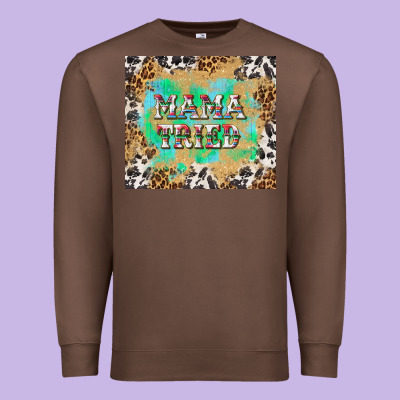 Mama Tried With Leopard And Cowhide Tumbler Tbs Premium Sweatshirt Designed By Tumblerdesignbyshophia