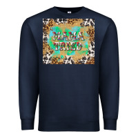Navy mama tried with leopard and cowhide tumbler tbs Premium Sweatshirt - TumblerDesignByShophia