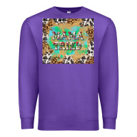 Purple mama tried with leopard and cowhide tumbler tbs Premium Sweatshirt - TumblerDesignByShophia