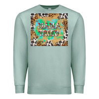 Seafoam mama tried with leopard and cowhide tumbler tbs Premium Sweatshirt - TumblerDesignByShophia