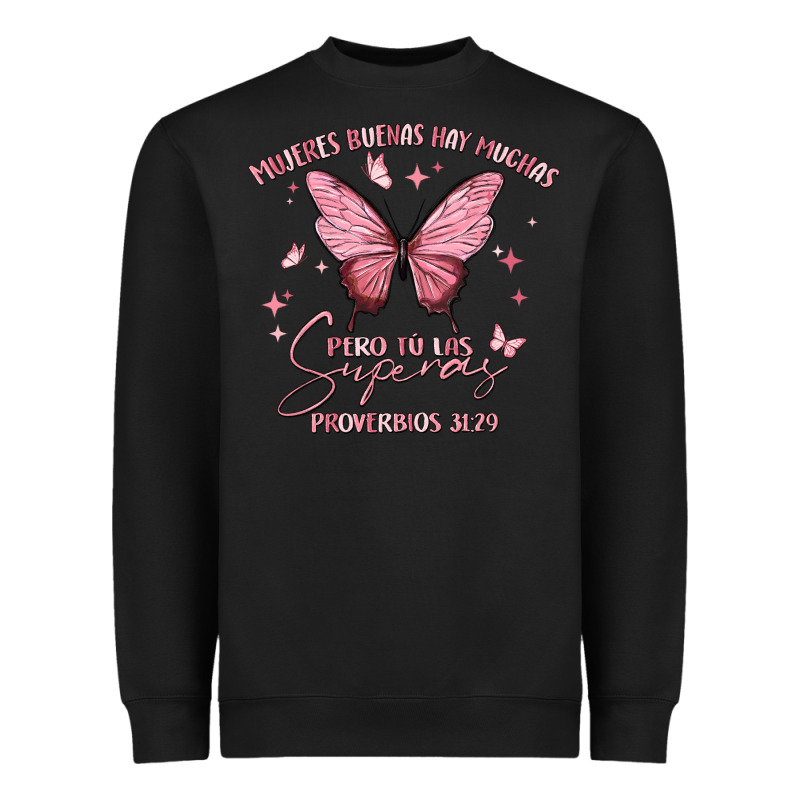 Mujeres Buenas Hay Muchas Heavyweight Sweatshirt by MaliasSmallBusiness | Teevron