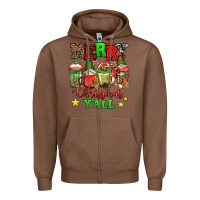 Chestnut merry Christmas y'all gnome coffee Zipper Hoodie - Jasminsmagicworld