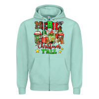 Seafoam merry Christmas y'all gnome coffee Zipper Hoodie - Jasminsmagicworld
