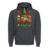 Smoke merry Christmas y'all gnome coffee Zipper Hoodie - Jasminsmagicworld