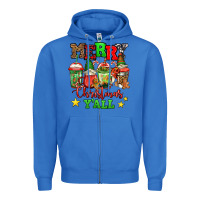 True Royal merry Christmas y'all gnome coffee Zipper Hoodie - Jasminsmagicworld