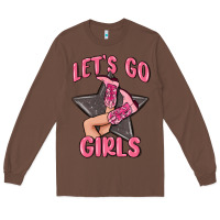 Chestnut lets go girls cowgirl boots star Long Sleeve Tee - MaliasSmallBusiness