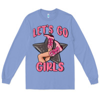 Colony Blue lets go girls cowgirl boots star Long Sleeve Tee - MaliasSmallBusiness