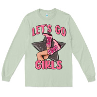 Matcha lets go girls cowgirl boots star Long Sleeve Tee - MaliasSmallBusiness
