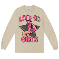 Mushroom lets go girls cowgirl boots star Long Sleeve Tee - MaliasSmallBusiness