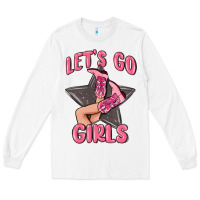White lets go girls cowgirl boots star Long Sleeve Tee - MaliasSmallBusiness