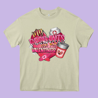 My Residents Are My Valentine Heavy Core Tee Designed By Racoondesign