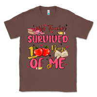 Chestnut my teacher survived 100 days of me Classic Tee - MaliasSmallBusiness