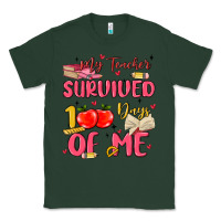 Sports Green my teacher survived 100 days of me Classic Tee - MaliasSmallBusiness