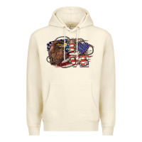 Sandshell Love America Eagle 4th of july Premium Hoodie - HowdyJamesFarm