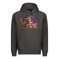 Smoke Love America Eagle 4th of july Premium Hoodie - HowdyJamesFarm