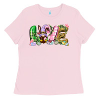 Bubblegum Pink Love Easter gnome Easter Day Ladies Tee - CowGirlArtShop
