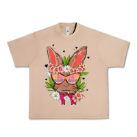 Burro bunny with floral Urban Heavy Tee - MaliasSmallBusiness