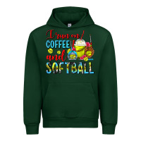 Forest Green I Run On Coffee And Softball Frappe Urban Hoodie - FaDigitalArtStudio