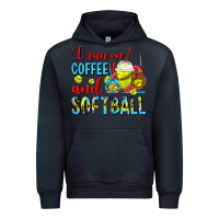 Navy I Run On Coffee And Softball Frappe Urban Hoodie - FaDigitalArtStudio