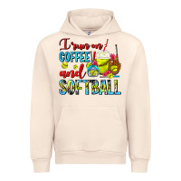Sandshell I Run On Coffee And Softball Frappe Urban Hoodie - FaDigitalArtStudio