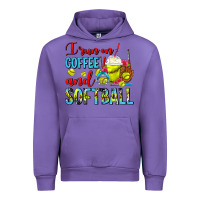 Tulip I Run On Coffee And Softball Frappe Urban Hoodie - FaDigitalArtStudio