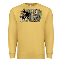Antique Gold Yee haw Cowboy western Premium Sweatshirt - HowdyJamesFarm