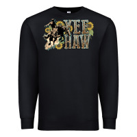 Black Yee haw Cowboy western Premium Sweatshirt - HowdyJamesFarm