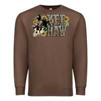 Chestnut Yee haw Cowboy western Premium Sweatshirt - HowdyJamesFarm