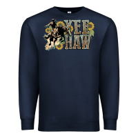 Navy Yee haw Cowboy western Premium Sweatshirt - HowdyJamesFarm