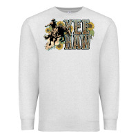 Oatmeal Heather Yee haw Cowboy western Premium Sweatshirt - HowdyJamesFarm