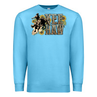 Ocean Blue Yee haw Cowboy western Premium Sweatshirt - HowdyJamesFarm