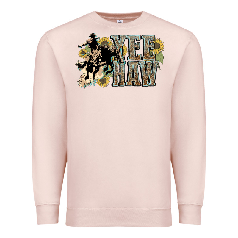 Yee Haw Cowboy Western Premium Sweatshirt by HowdyJamesFarm | Teevron