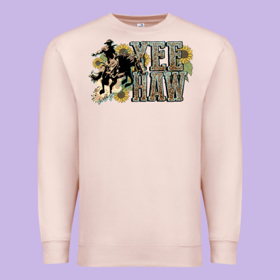 Yee Haw Cowboy Western Premium Sweatshirt Designed By Howdyjamesfarm
