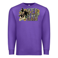 Purple Yee haw Cowboy western Premium Sweatshirt - HowdyJamesFarm