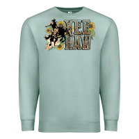 Seafoam Yee haw Cowboy western Premium Sweatshirt - HowdyJamesFarm