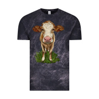 Cloud Black simmental heifer Vintage Tee - LillyAllenDesigns