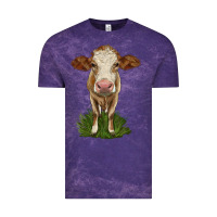 Cloud Purple simmental heifer Vintage Tee - LillyAllenDesigns
