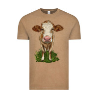 Vintage Coffee simmental heifer Vintage Tee - LillyAllenDesigns