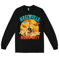 Black naschville music city Long Sleeve Tee - NancyCooperArtShop