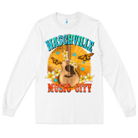 White naschville music city Long Sleeve Tee - NancyCooperArtShop