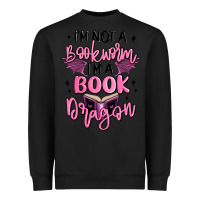 Black i'm not a booksorm i'm a book dragon Heavyweight Sweatshirt - MaliasSmallBusiness