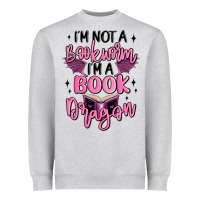 Heather Grey i'm not a booksorm i'm a book dragon Heavyweight Sweatshirt - MaliasSmallBusiness