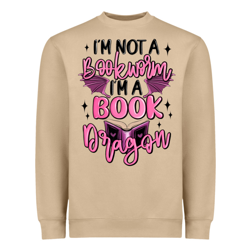 I'm Not A Booksorm I'm A Book Dragon Heavyweight Sweatshirt by MaliasSmallBusiness | Teevron