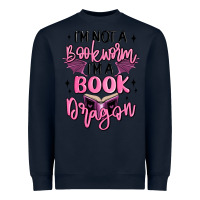 Navy i'm not a booksorm i'm a book dragon Heavyweight Sweatshirt - MaliasSmallBusiness