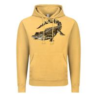 Vintage Mustard crocodile Vintage Hoodie - LillyAllenDesigns