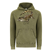 Vintage Olive crocodile Vintage Hoodie - LillyAllenDesigns