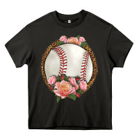 Asphalt western baseball with roses Heavy Core Tee - HRA Design Shop